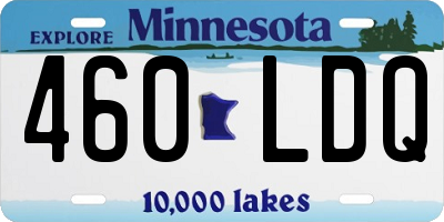 MN license plate 460LDQ