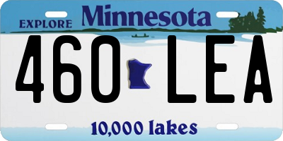 MN license plate 460LEA