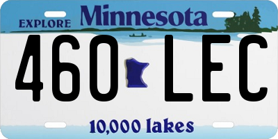 MN license plate 460LEC