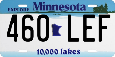 MN license plate 460LEF