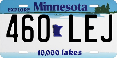 MN license plate 460LEJ