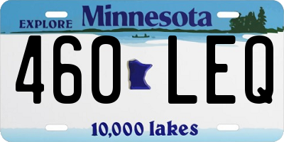 MN license plate 460LEQ