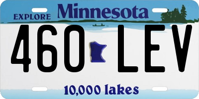 MN license plate 460LEV