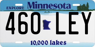 MN license plate 460LEY