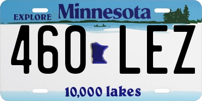 MN license plate 460LEZ