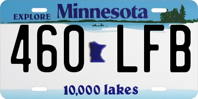 MN license plate 460LFB