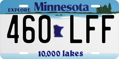 MN license plate 460LFF