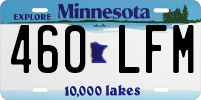 MN license plate 460LFM