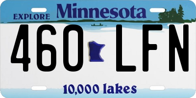 MN license plate 460LFN