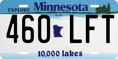MN license plate 460LFT