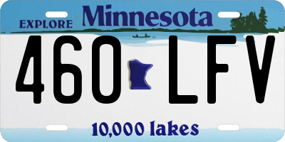 MN license plate 460LFV