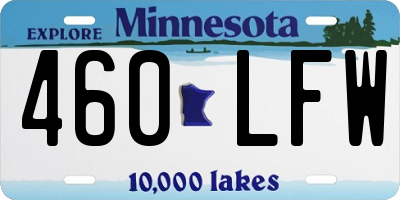 MN license plate 460LFW