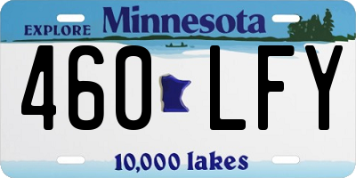 MN license plate 460LFY
