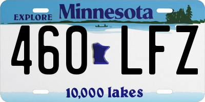 MN license plate 460LFZ