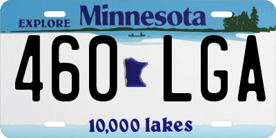 MN license plate 460LGA