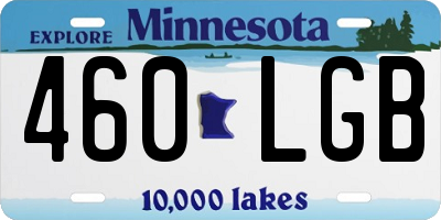 MN license plate 460LGB