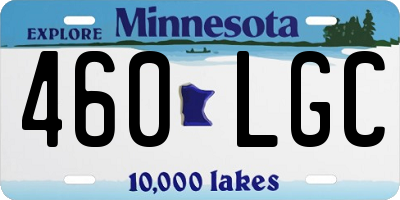 MN license plate 460LGC