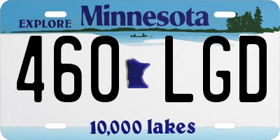MN license plate 460LGD