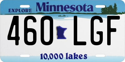 MN license plate 460LGF