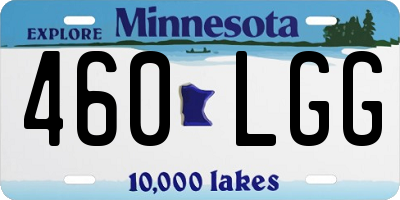 MN license plate 460LGG