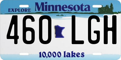 MN license plate 460LGH