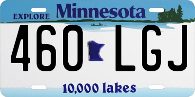 MN license plate 460LGJ