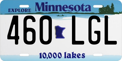 MN license plate 460LGL