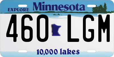 MN license plate 460LGM
