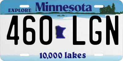 MN license plate 460LGN