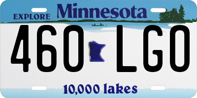 MN license plate 460LGO