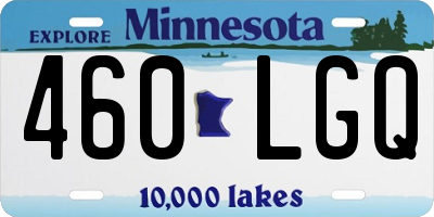 MN license plate 460LGQ