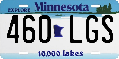 MN license plate 460LGS