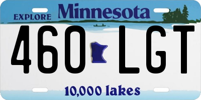 MN license plate 460LGT