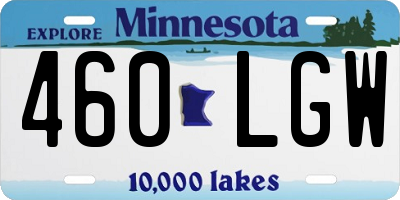 MN license plate 460LGW