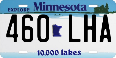 MN license plate 460LHA