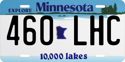 MN license plate 460LHC