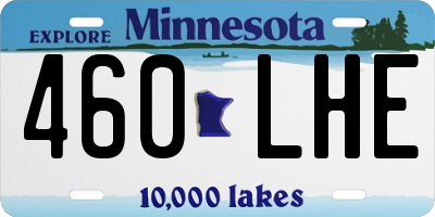 MN license plate 460LHE