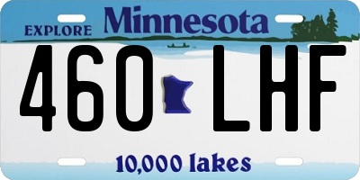 MN license plate 460LHF
