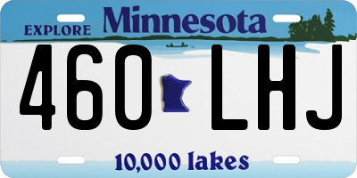 MN license plate 460LHJ