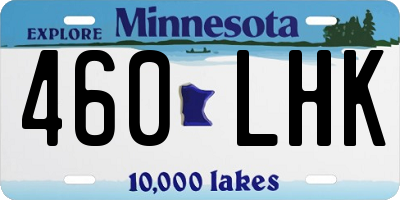 MN license plate 460LHK