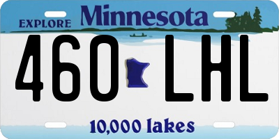 MN license plate 460LHL