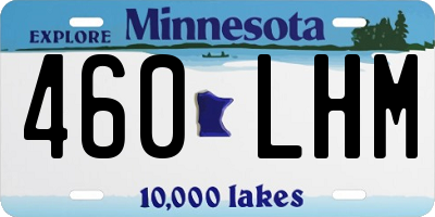 MN license plate 460LHM