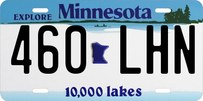 MN license plate 460LHN