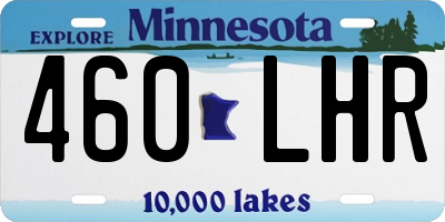 MN license plate 460LHR