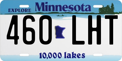 MN license plate 460LHT