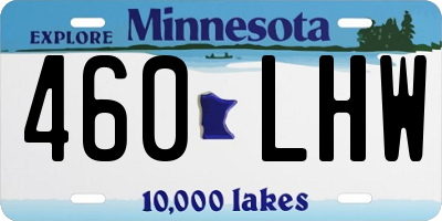MN license plate 460LHW