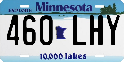 MN license plate 460LHY