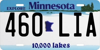MN license plate 460LIA