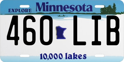 MN license plate 460LIB