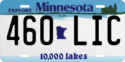 MN license plate 460LIC